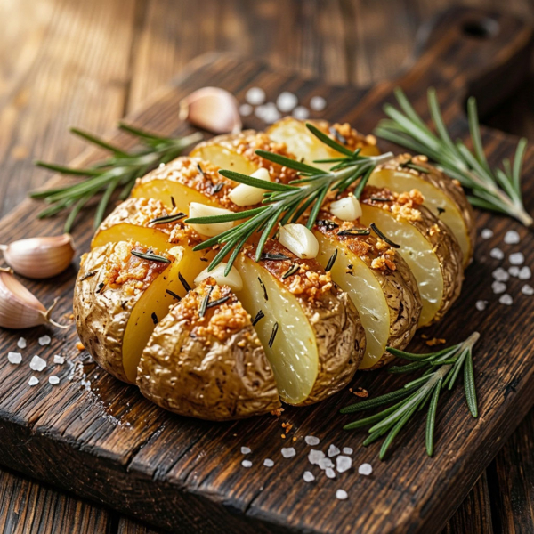 Запечённый картофель с розмарином и чесноком